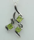Edler 1,3 Carat Peridot Anhänger 925 Silber  Topasanhänger Top