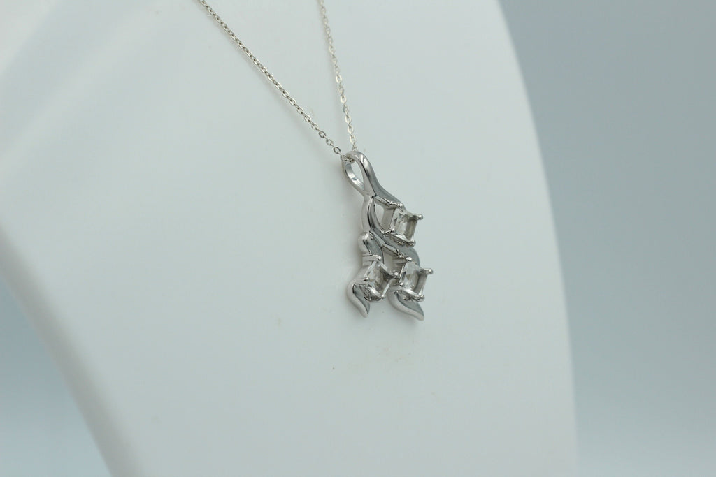 Edler 1,2 Carat Weißtopas Anhänger 925 Silber  Topasanhänger Top