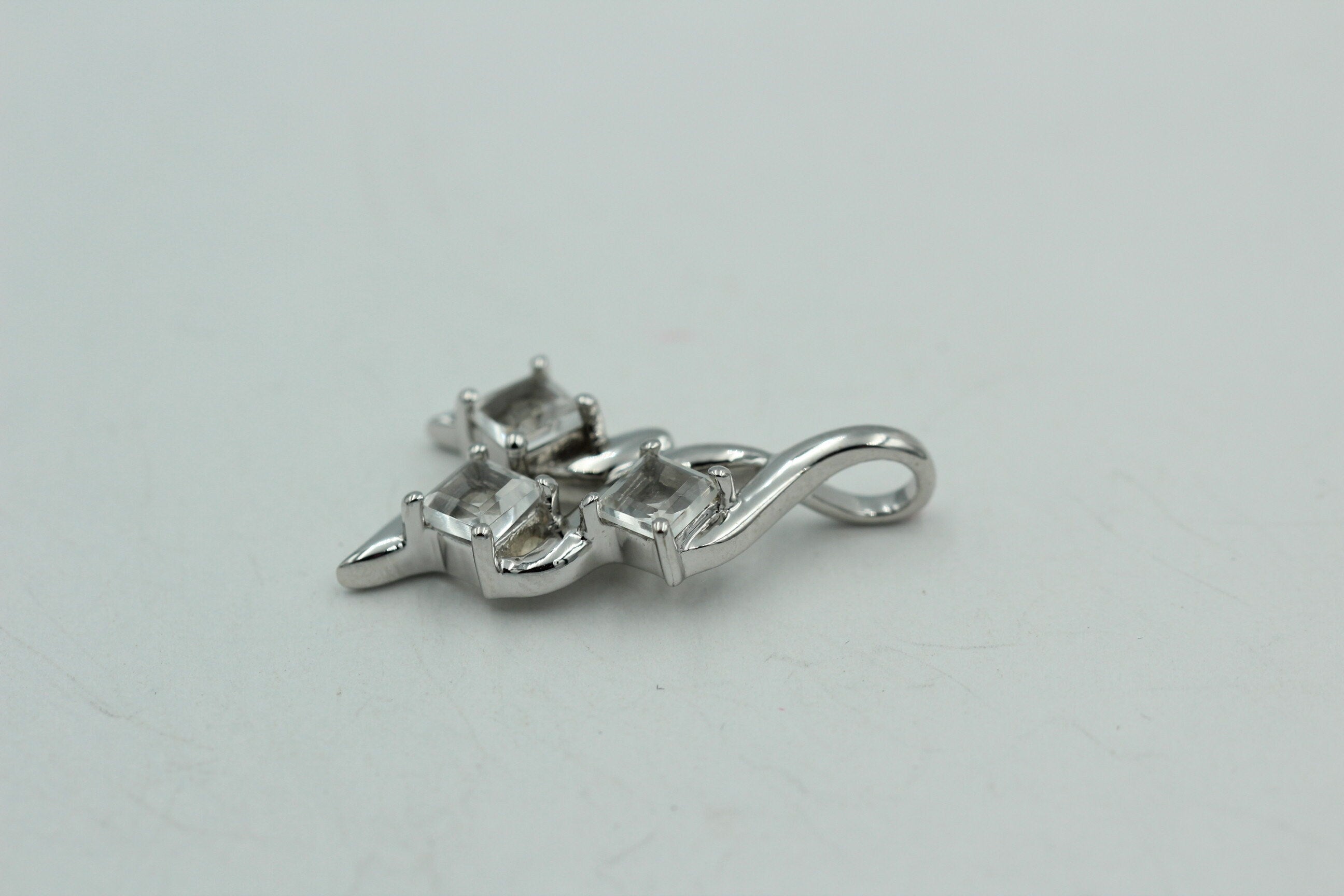 Edler 1,2 Carat Weißtopas Anhänger 925 Silber  Topasanhänger Top