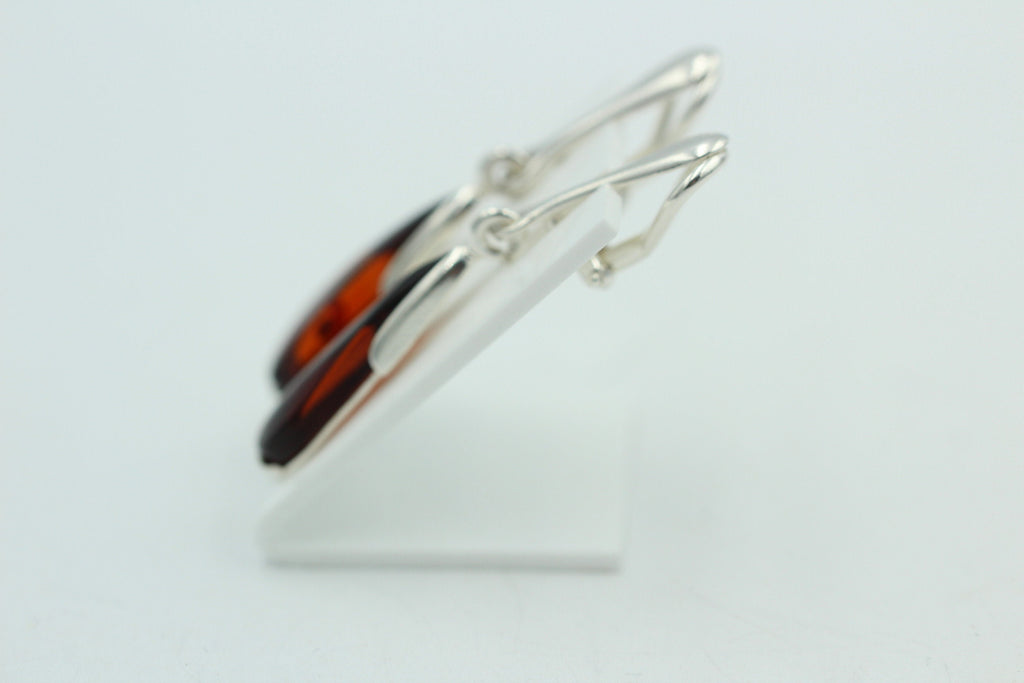 Bernstein Ohrclip 925 Silber Ohrcklip aus Sterlingsilber Bernstein Baltikum