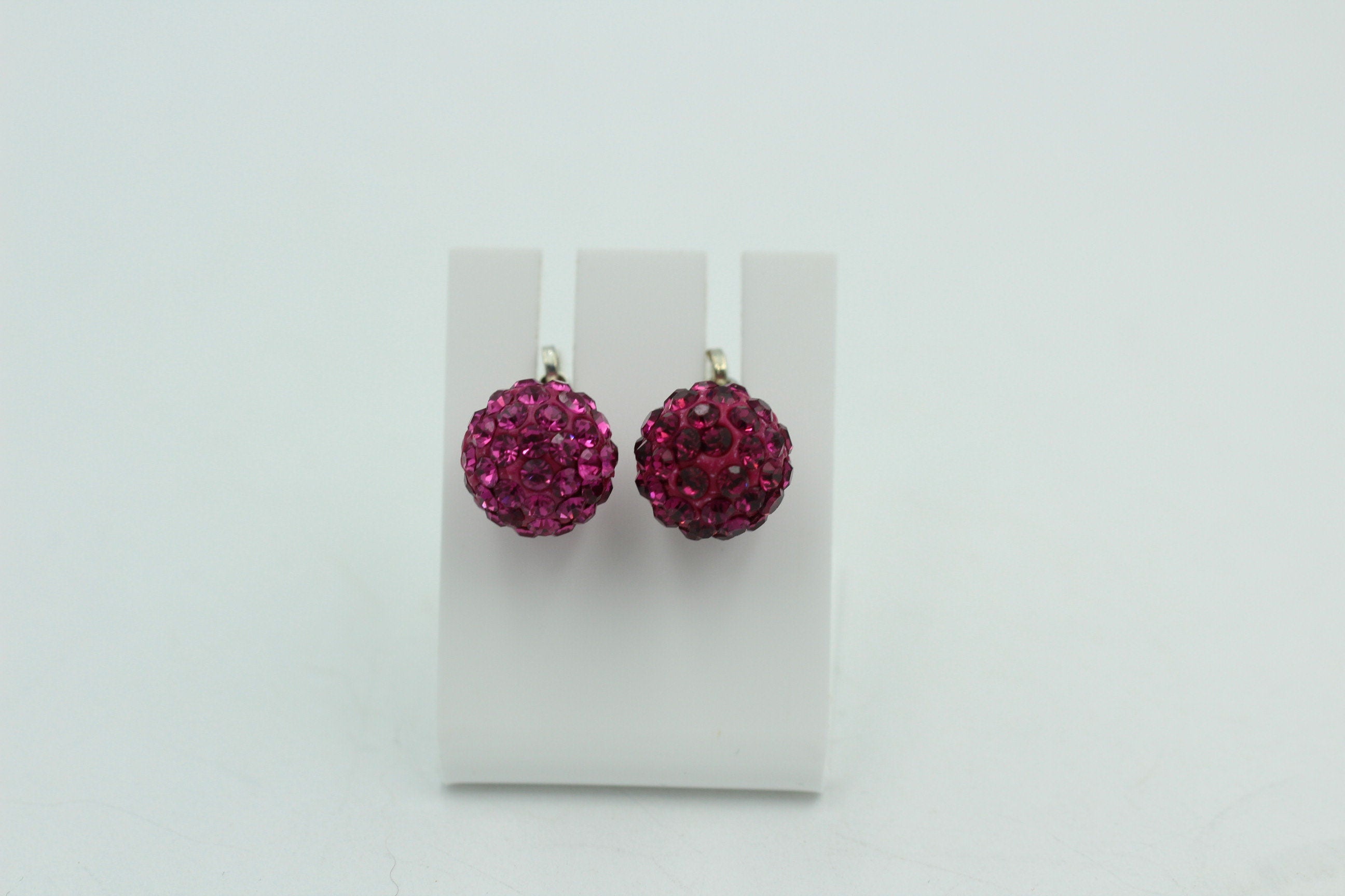 Shambhala Kristall Creolen pink Silber Sonderposten