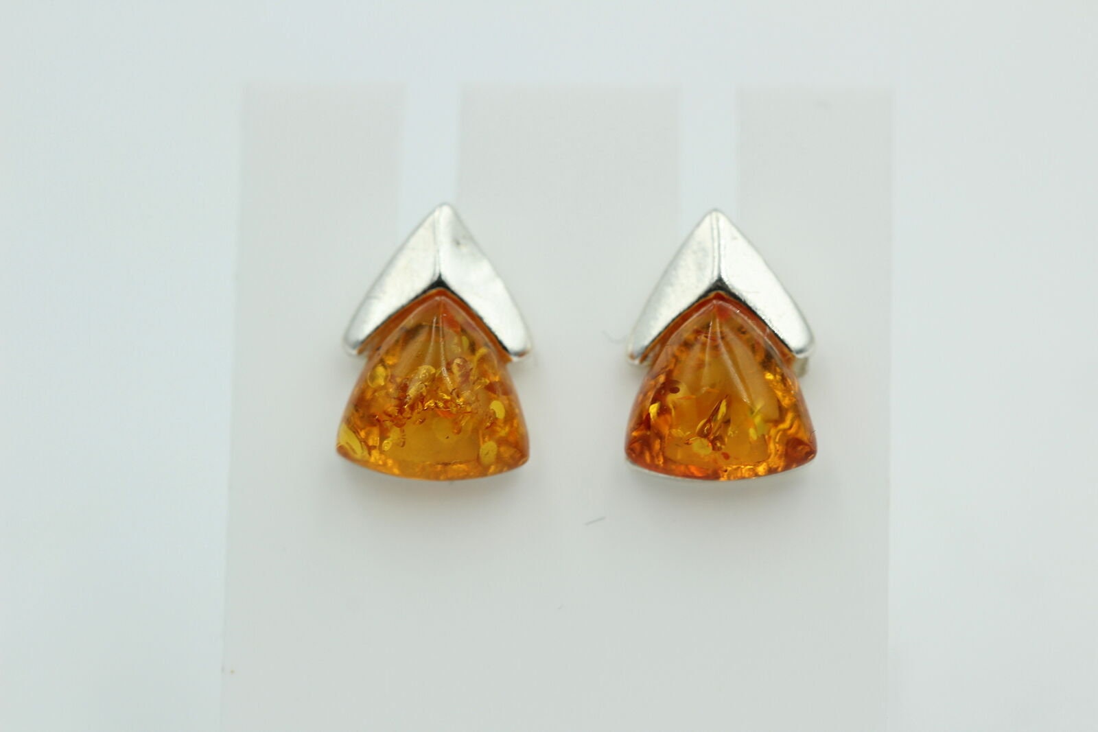 Edler Bernstein Ohrstecker Unisex 925 Silber Ohrschmuck Bernsten aus Litauen