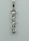 Anhänger 1,35 CaratTopas 925 Silber Collier Kette weißer Topas Anhänger Top Edel