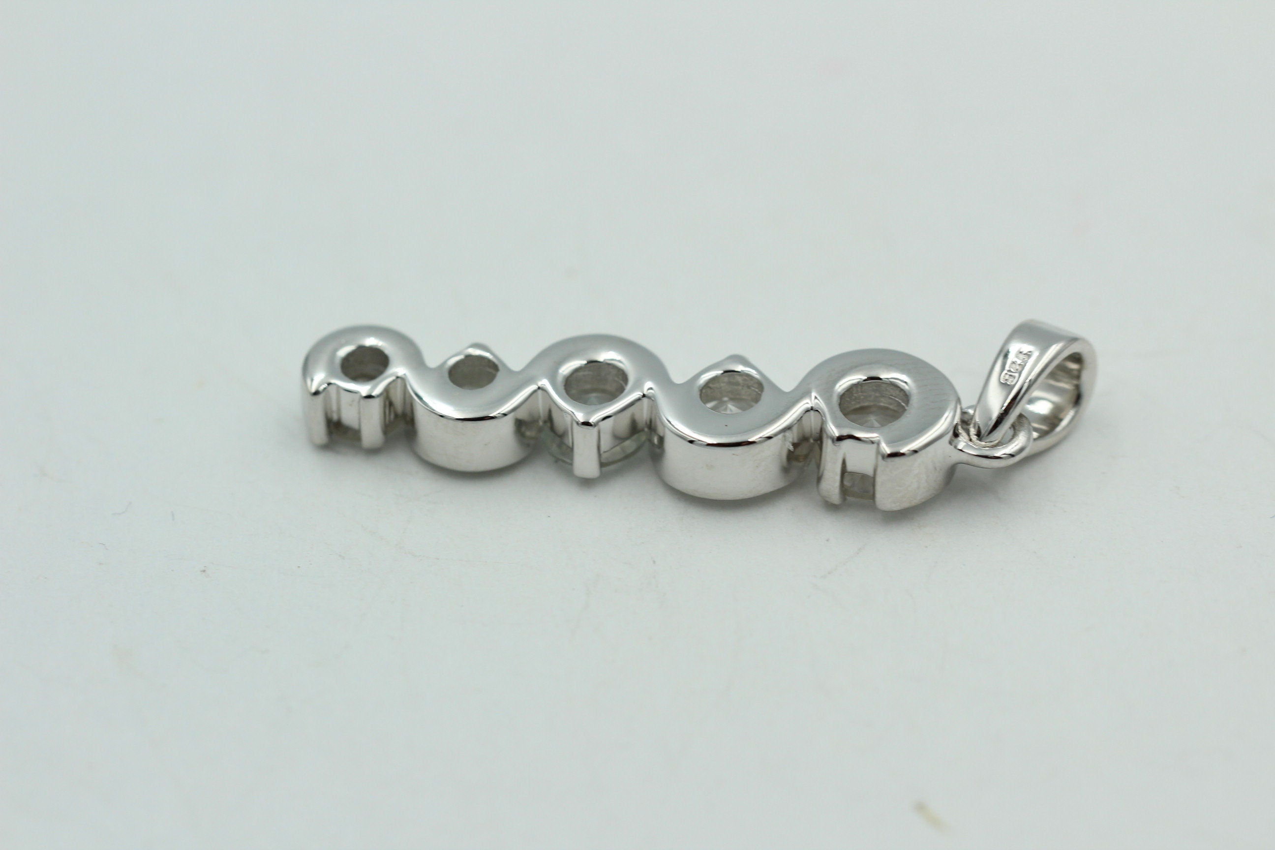 Anhänger 1,35 CaratTopas 925 Silber Collier Kette weißer Topas Anhänger Top Edel