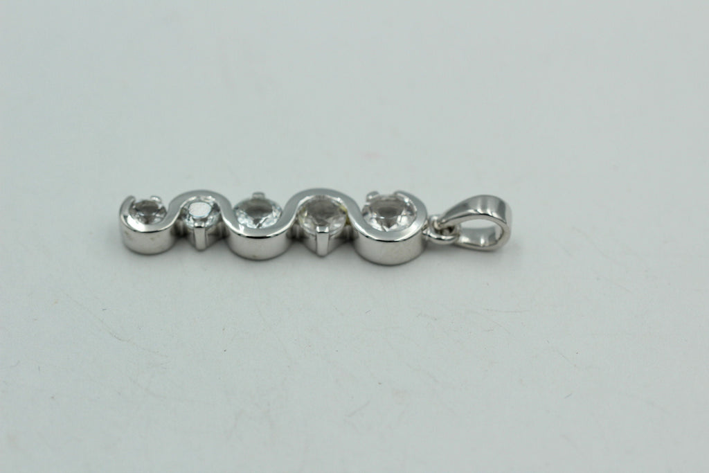 Anhänger 1,35 CaratTopas 925 Silber Collier Kette weißer Topas Anhänger Top Edel