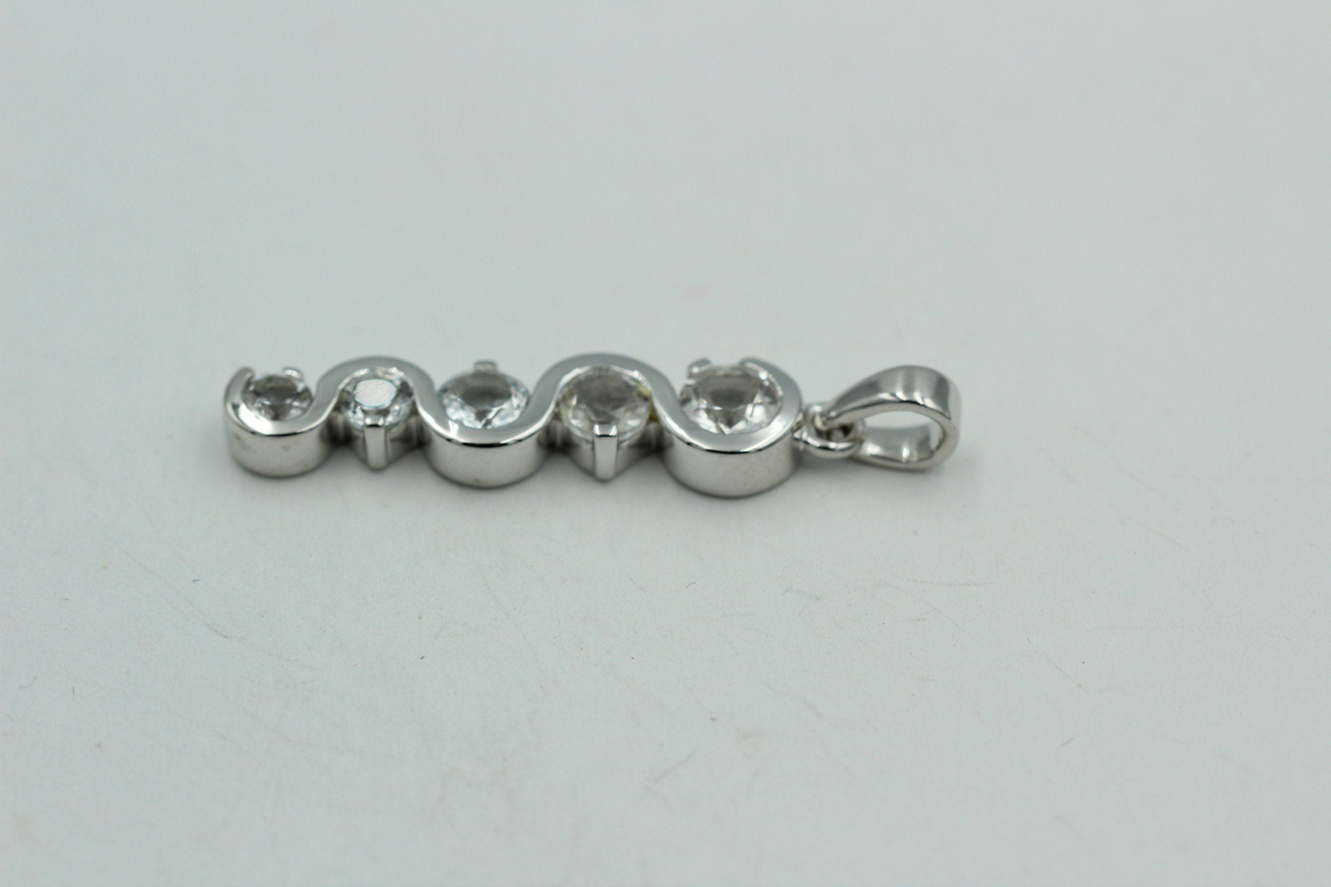 Anhänger 1,35 CaratTopas 925 Silber Collier Kette weißer Topas Anhänger Top Edel