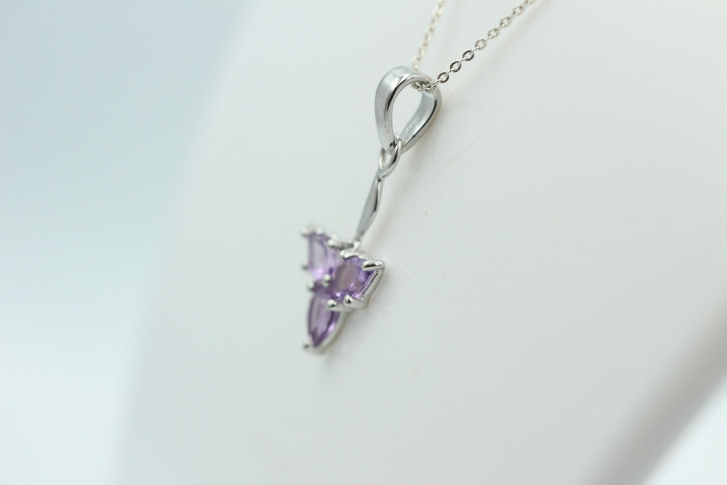 1,3 Carat Amethyst Anhänger 925 Silber Designschmuck  Amethyst