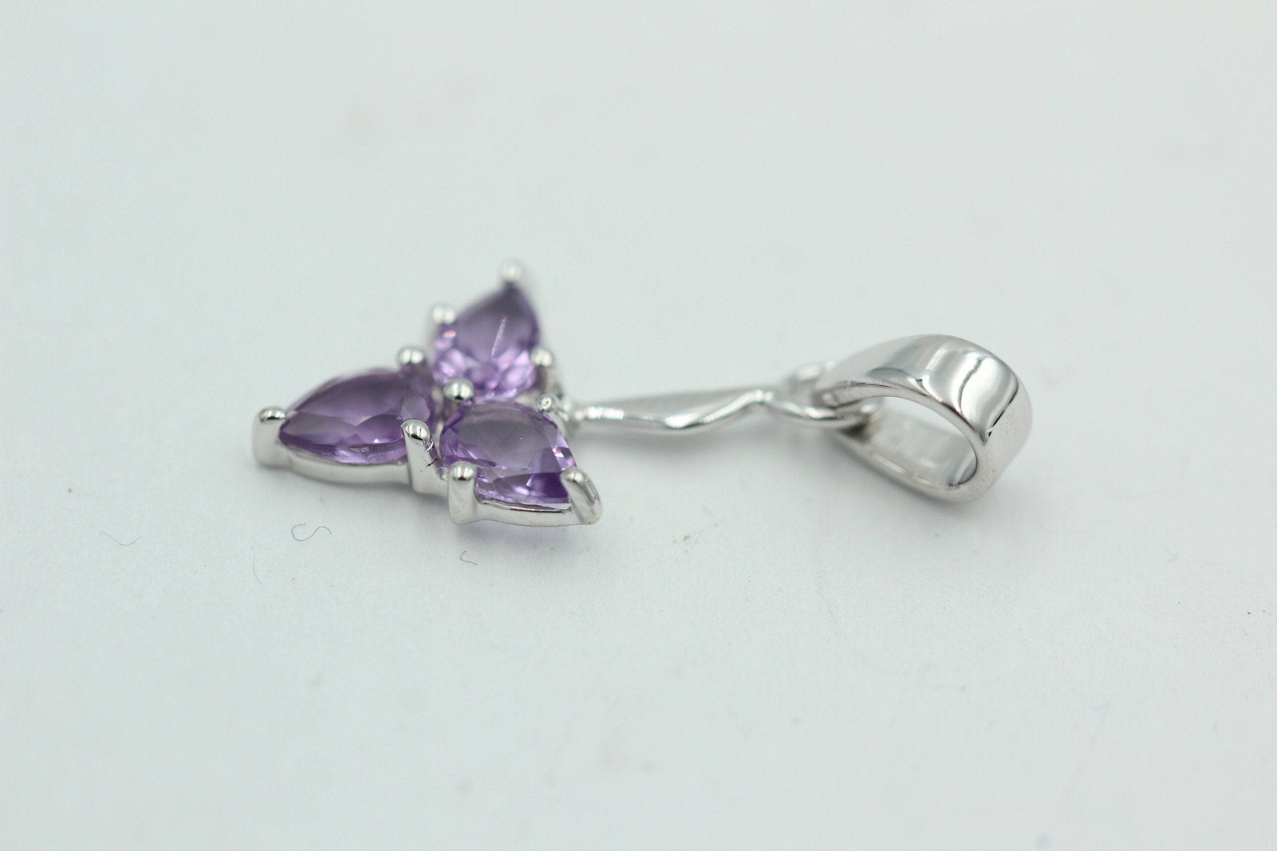 1,3 Carat Amethyst Anhänger 925 Silber Designschmuck  Amethyst