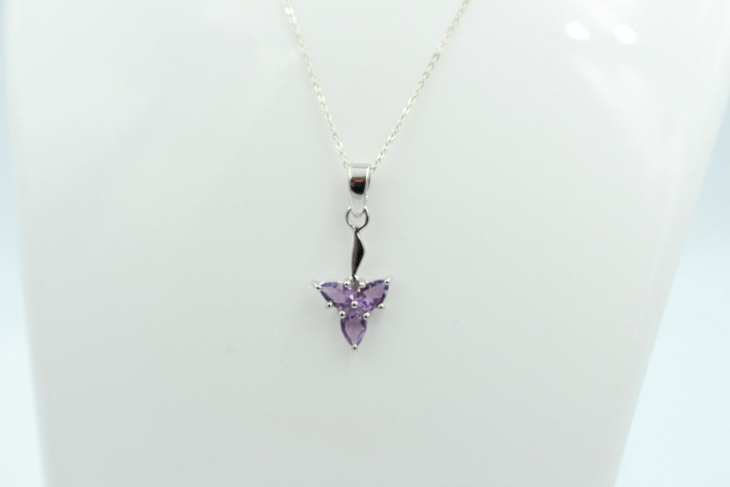 1,3 Carat Amethyst Anhänger 925 Silber Designschmuck  Amethyst