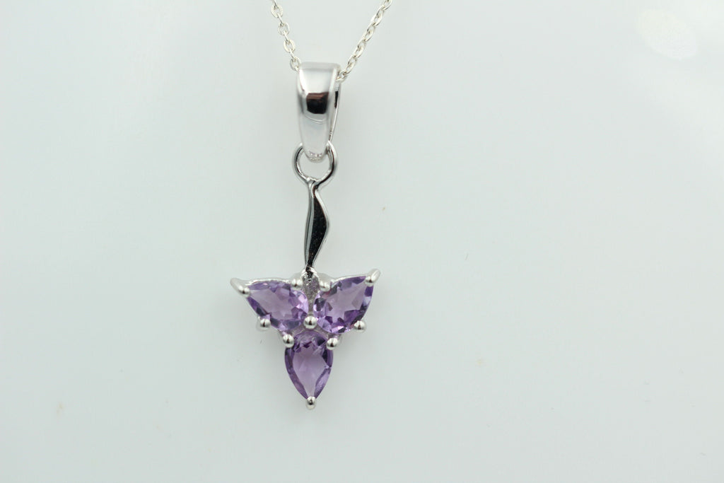 1,3 Carat Amethyst Anhänger 925 Silber Designschmuck  Amethyst