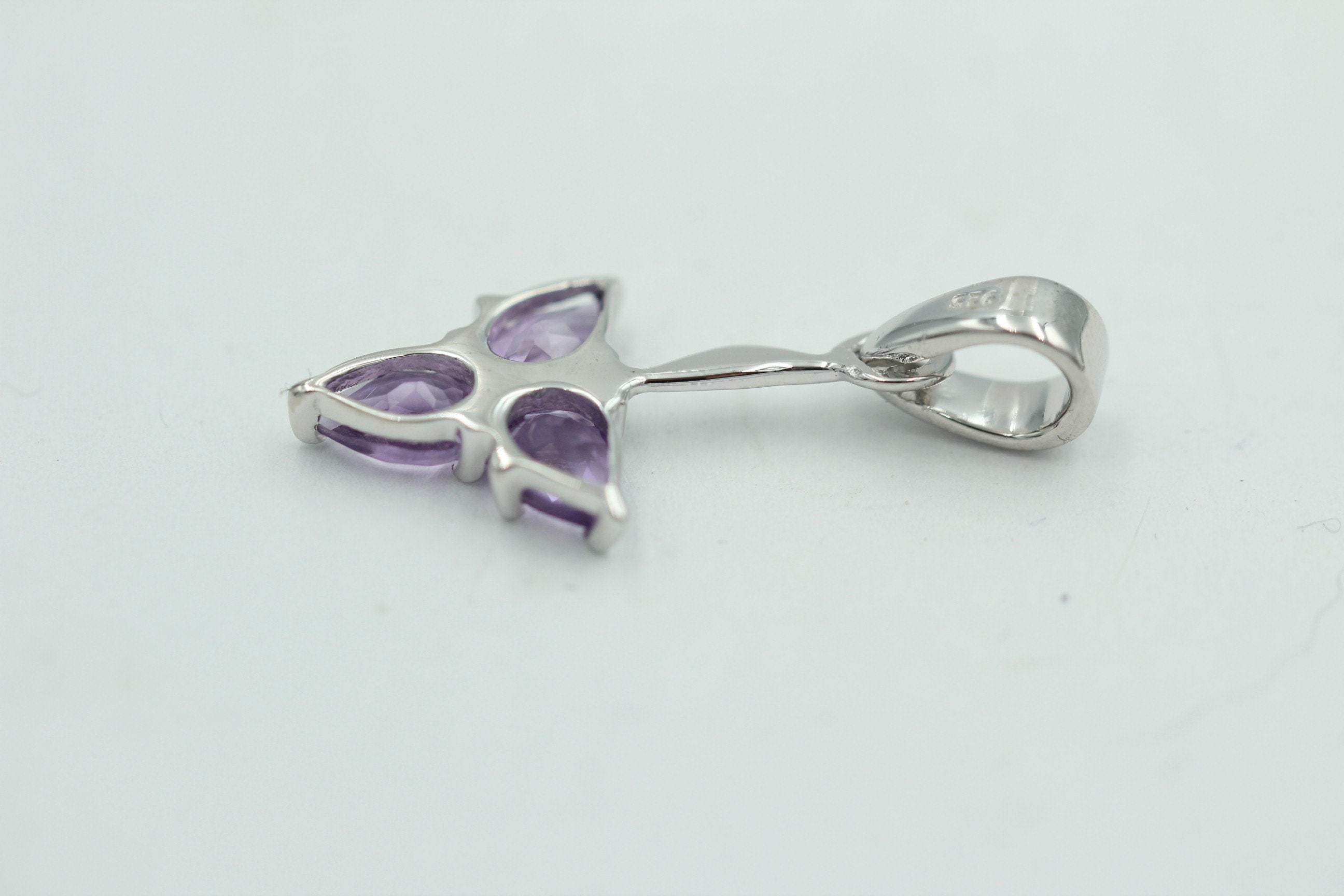 1,3 Carat Amethyst Anhänger 925 Silber Designschmuck  Amethyst