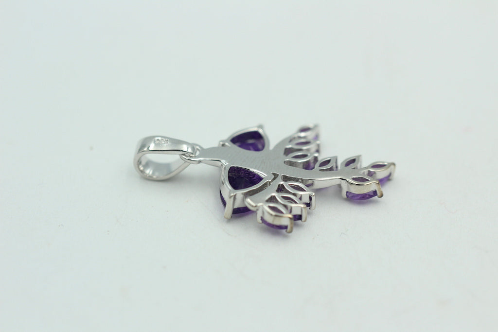 2,40 Carat afrikanischer Amethyst Anhänger 925 Silber Amethyst Edelsteinanhänger