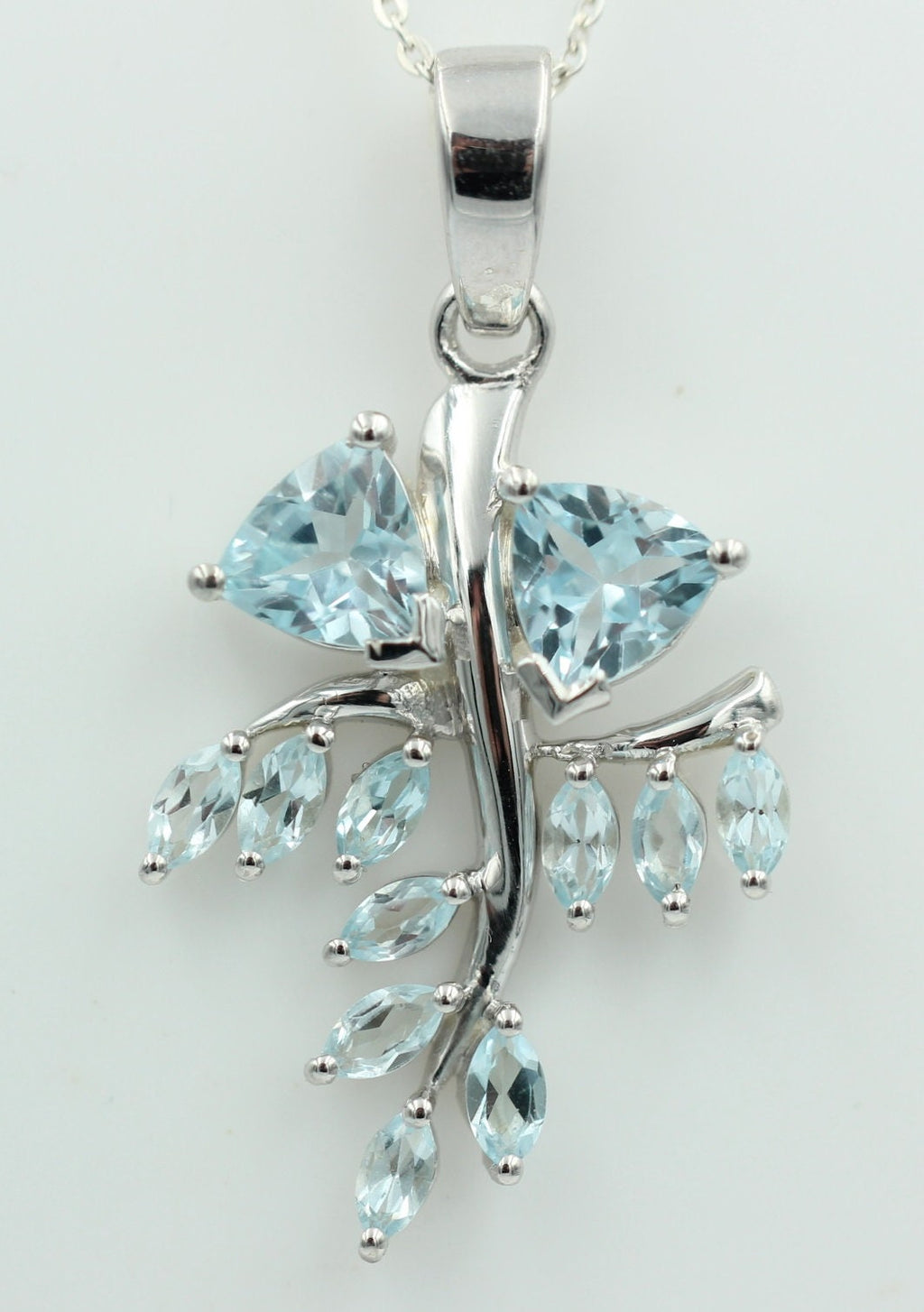 2,6 Carat Blautopas Anhänger 925 Silbersky blue Topas himmelblau Topasschmuck