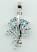 2,6 Carat Blautopas Anhänger 925 Silbersky blue Topas himmelblau Topasschmuck