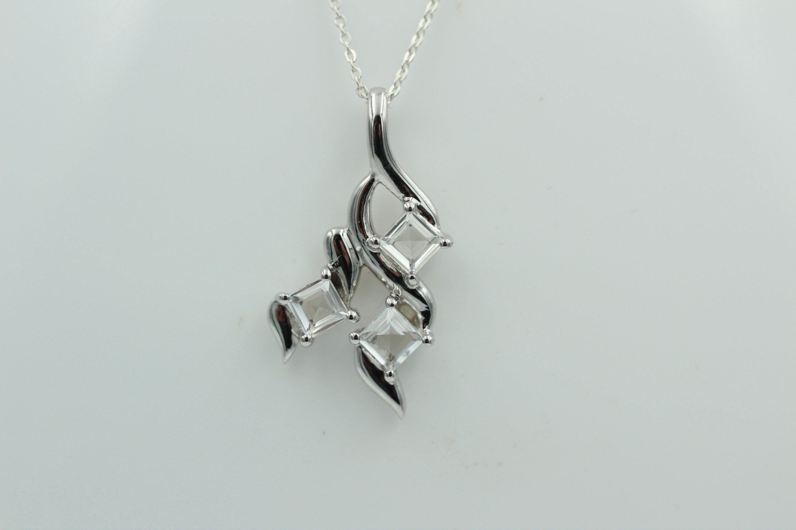 Edler 1,2 Carat Weißtopas Anhänger 925 Silber  Topasanhänger Top