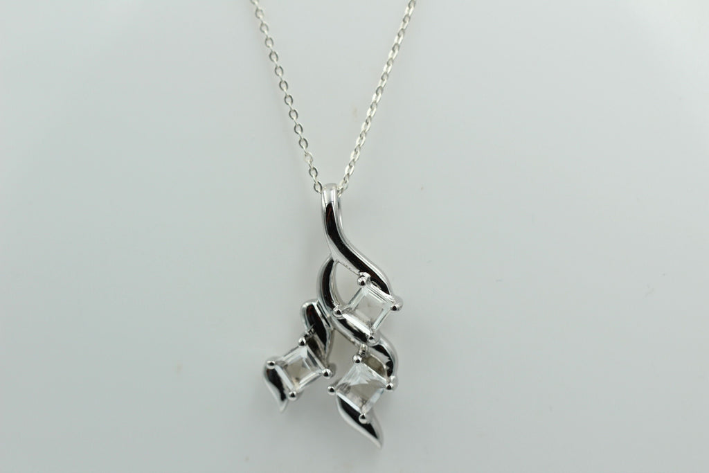 Edler 1,2 Carat Weißtopas Anhänger 925 Silber  Topasanhänger Top