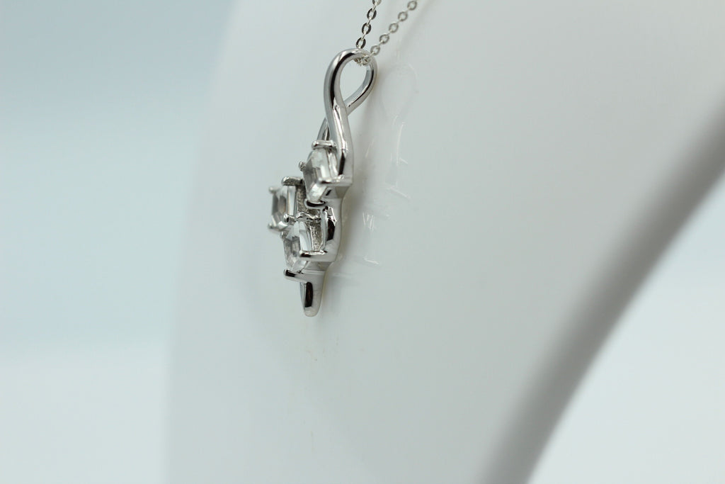Edler 1,2 Carat Weißtopas Anhänger 925 Silber  Topasanhänger Top