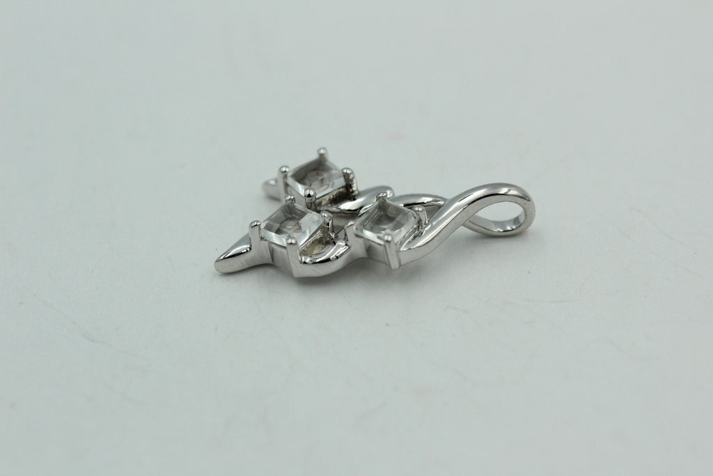 Edler 1,2 Carat Weißtopas Anhänger 925 Silber  Topasanhänger Top