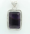 36,4 Carat Amethyst Anhänger 925 SilberUnikat B Qualität