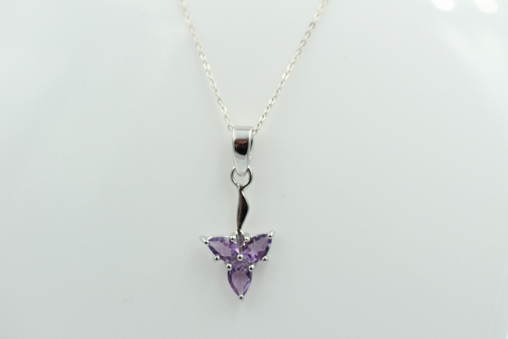 1,3 Carat Amethyst Anhänger 925 Silber Designschmuck  Amethyst