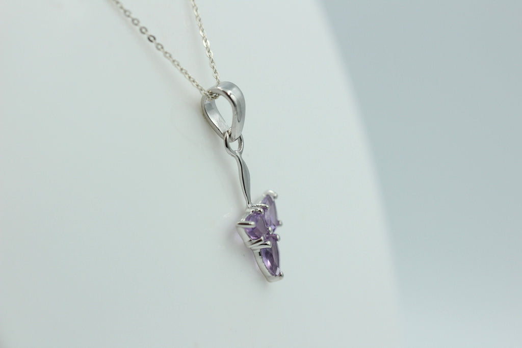 1,3 Carat Amethyst Anhänger 925 Silber Designschmuck  Amethyst