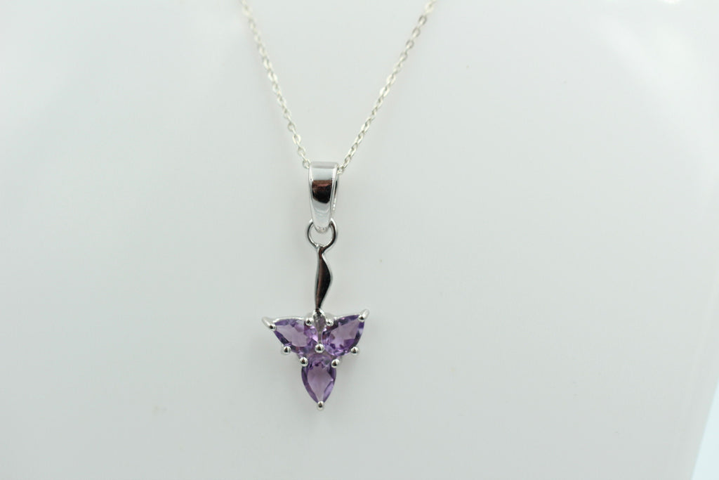 1,3 Carat Amethyst Anhänger 925 Silber Designschmuck  Amethyst