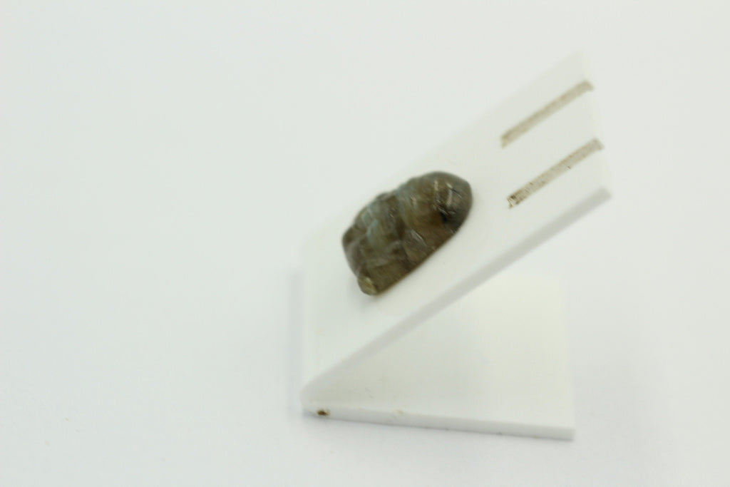 Budha Kopf Labradorit geschnitzer Edelsteinkopf 1,3 x 1,3 cm Edelstein