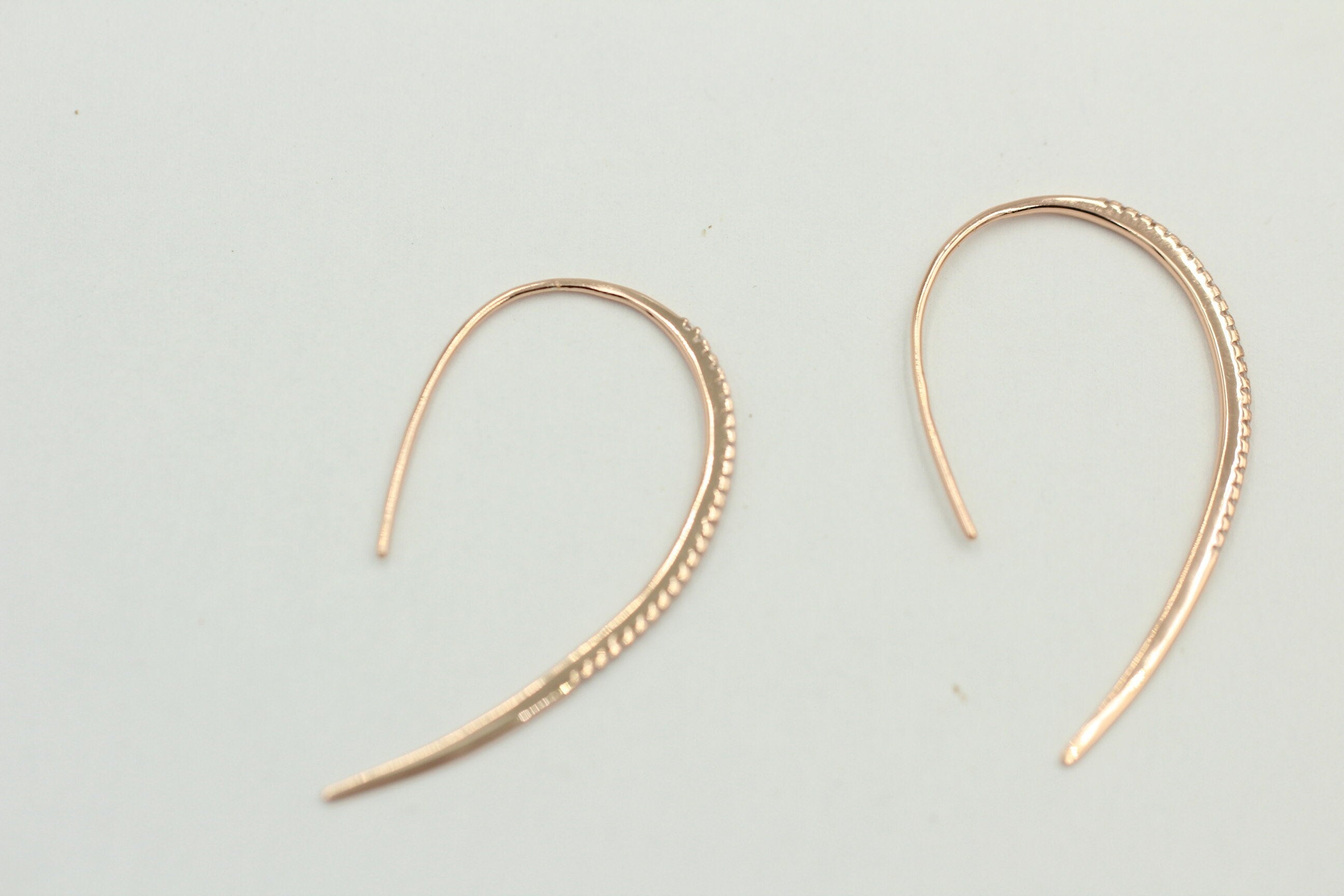 Design Silber Ohrhacken ca 4 cm rosevergoldet mit vielen Zirkonia