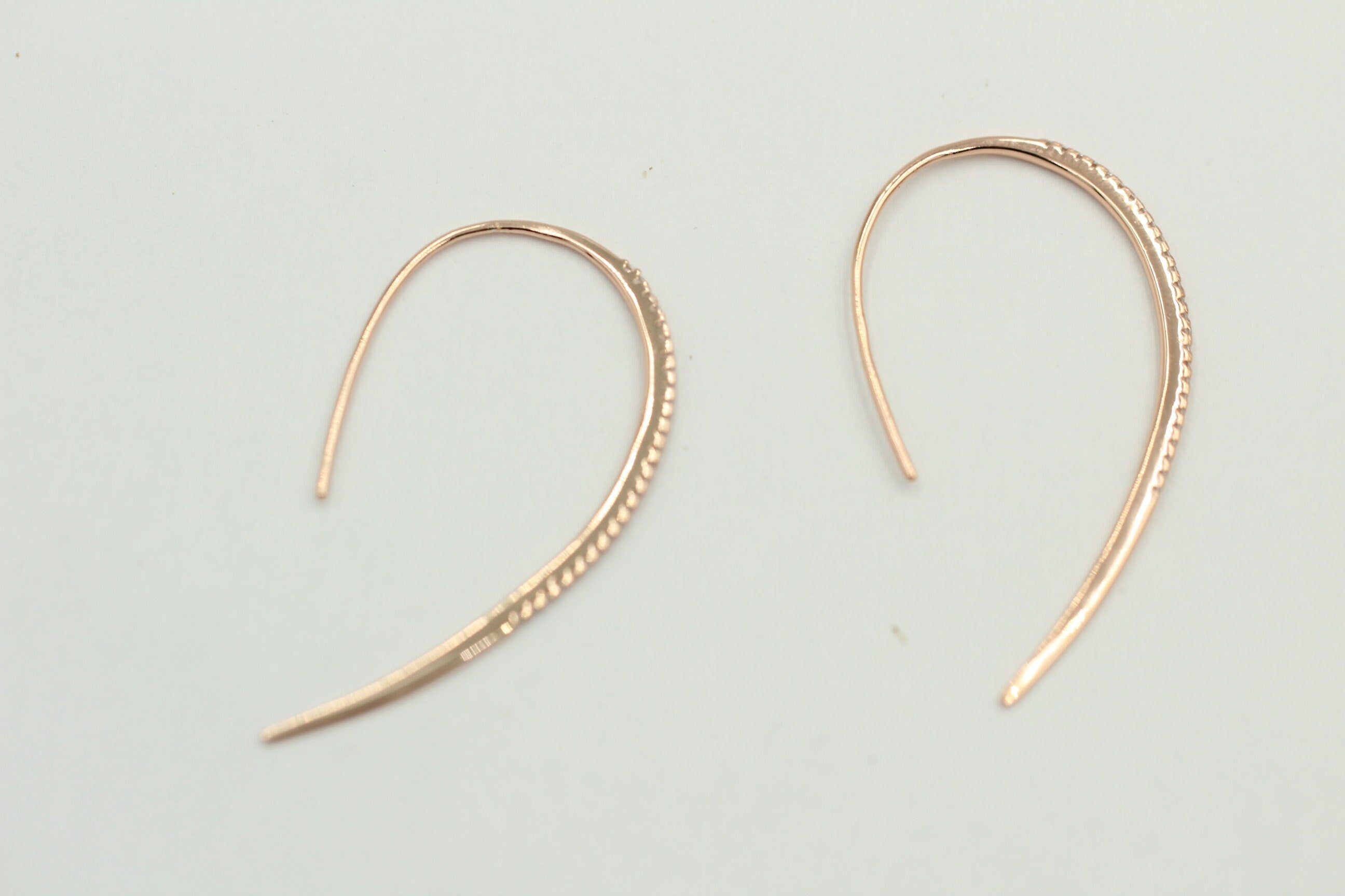 Design Silber Ohrhacken ca 4 cm rosevergoldet mit vielen Zirkonia