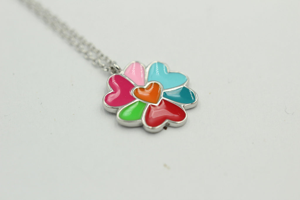 Anhänger Herzchen 925 Silber mit Emaille Collier Ketten Kinderschmuck Top Edel