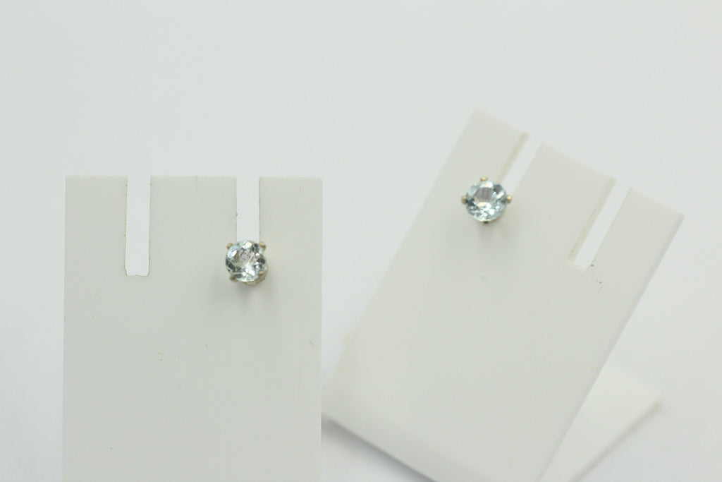 0,45 Carat echter Aquamarin Ohrstecker 925 Sterling Silber
