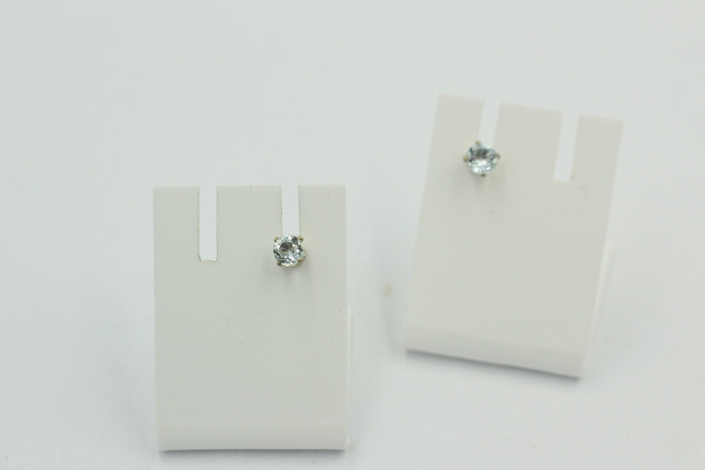 0,45 Carat echter Aquamarin Ohrstecker 925 Sterling Silber