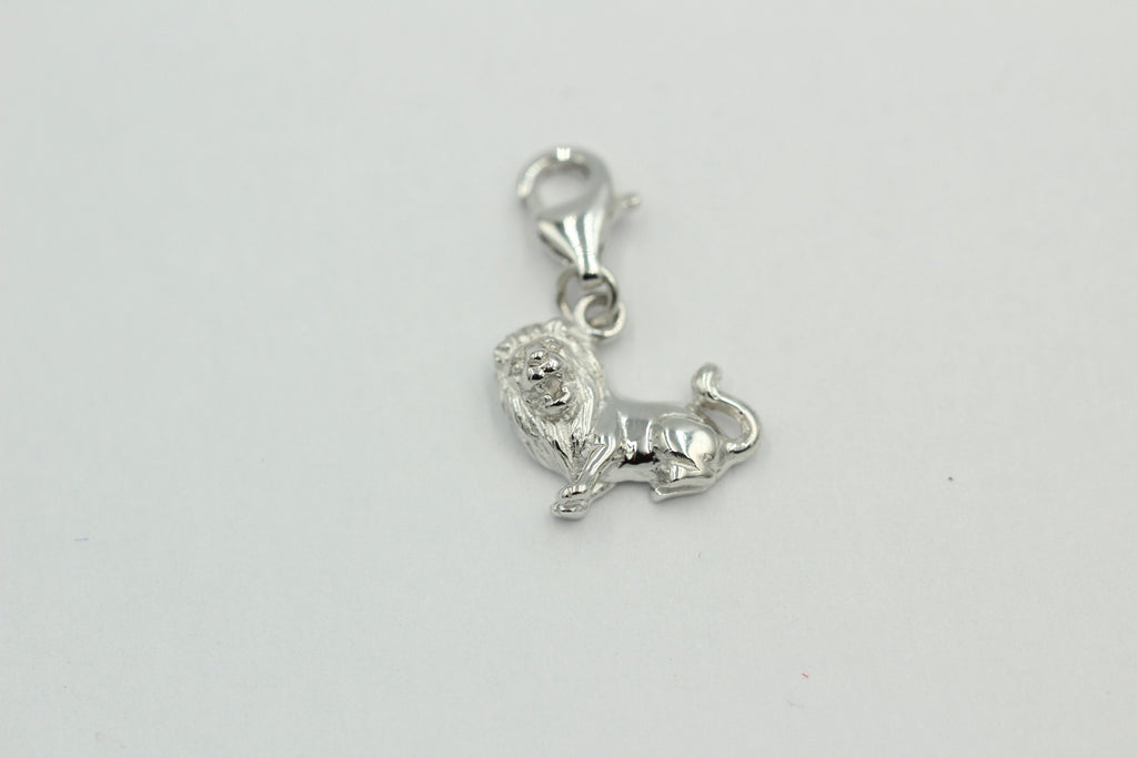 Anhänger 12x13mm Charm Löwe glänzend rhodiniert Silber 925 Restposten