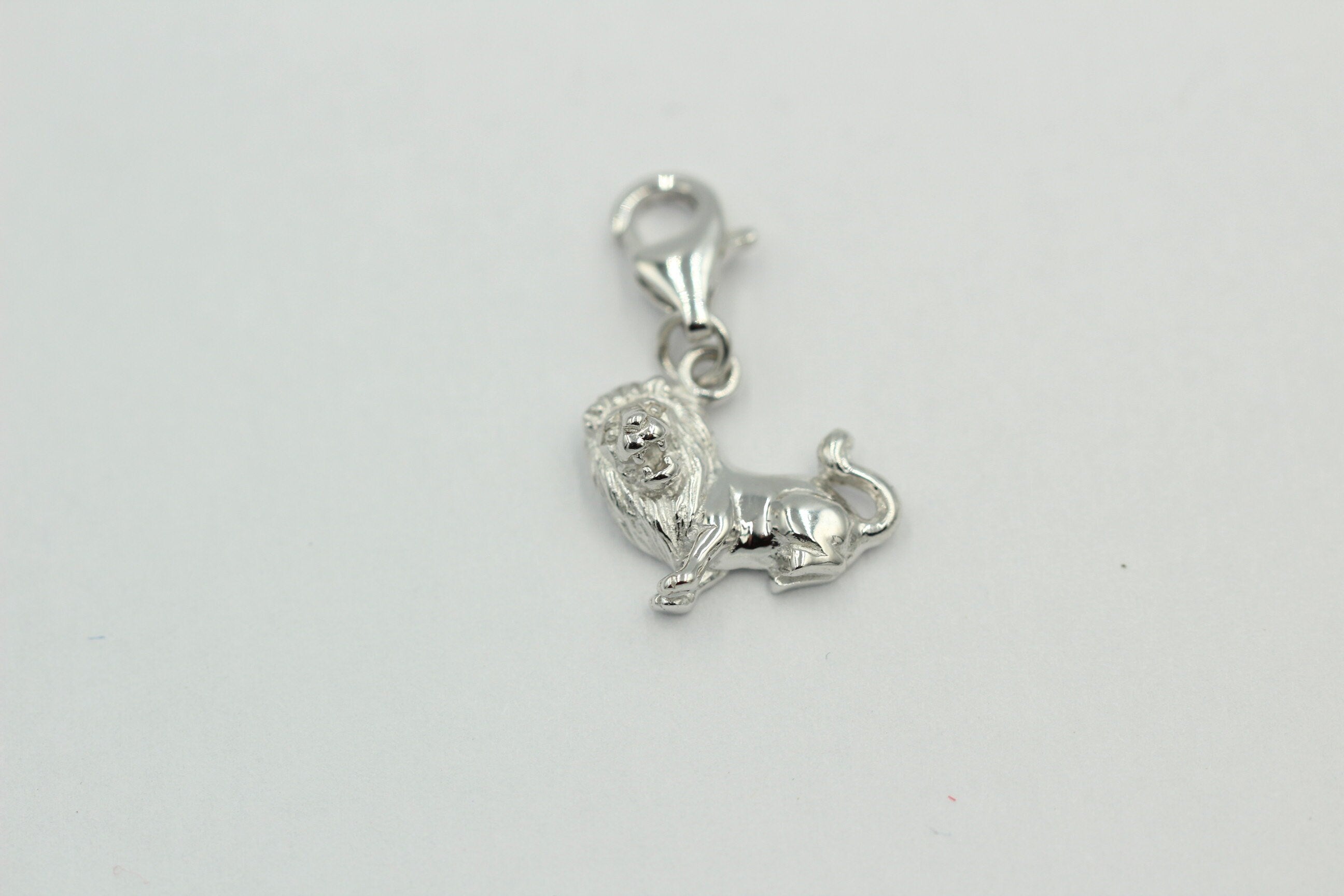 Anhänger 12x13mm Charm Löwe glänzend rhodiniert Silber 925 Restposten
