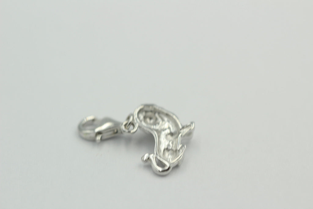 Anhänger 12x13mm Charm Löwe glänzend rhodiniert Silber 925 Restposten