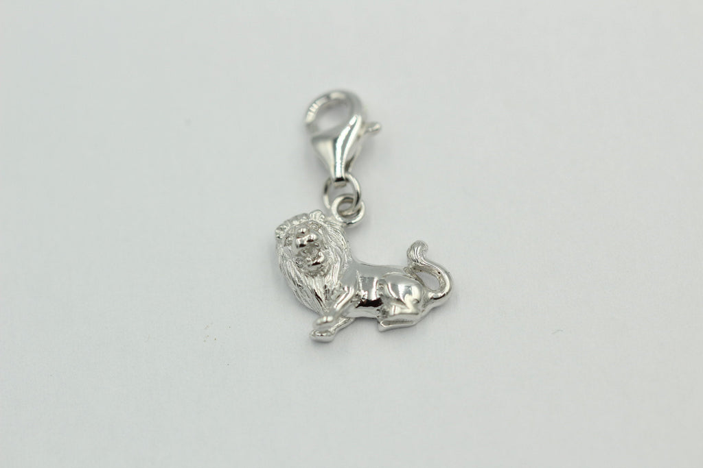 Anhänger 12x13mm Charm Löwe glänzend rhodiniert Silber 925 Restposten