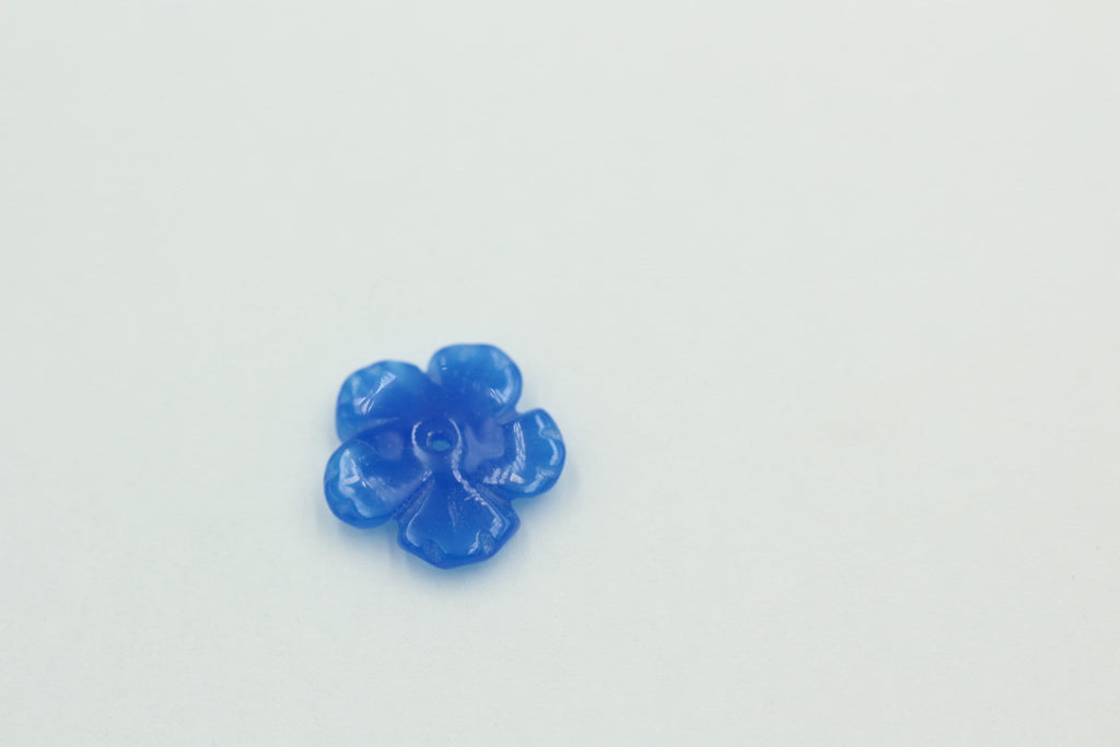 Blauachat Blüte graviert Durchmesser ca 16 mm echter Achat