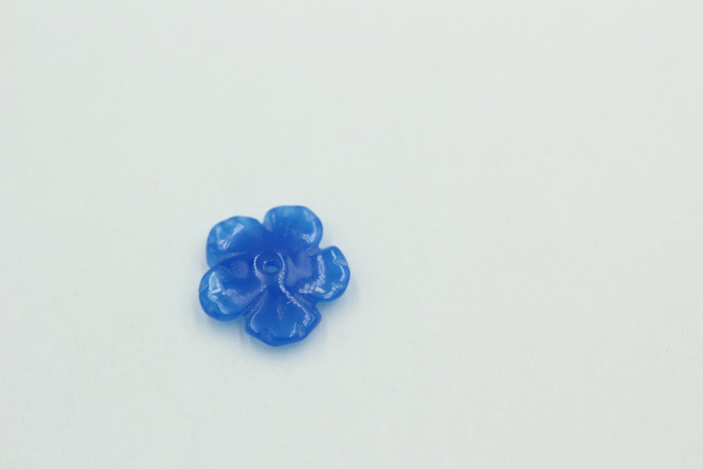 Blauachat Blüte graviert Durchmesser ca 16 mm echter Achat