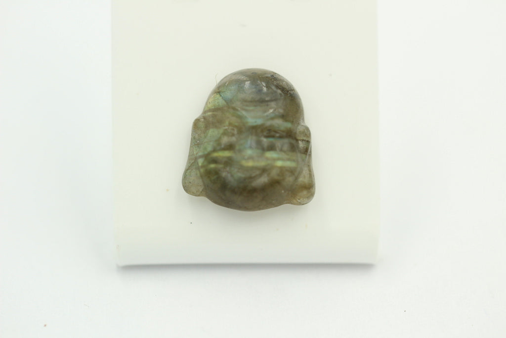 Budha Kopf Labradorit geschnitzer Edelsteinkopf 1,3 x 1,3 cm Edelstein
