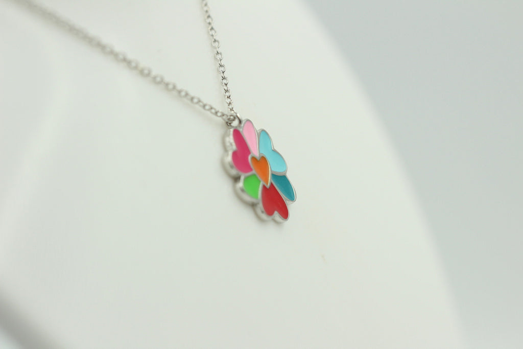 Anhänger Herzchen 925 Silber mit Emaille Collier Ketten Kinderschmuck Top Edel