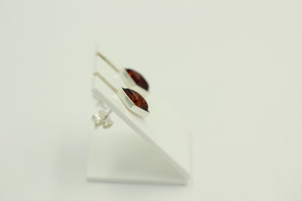 Bernstein Ohrstecker 925 Sterling Silber Bernsteinschmuck Top Edel Unisex