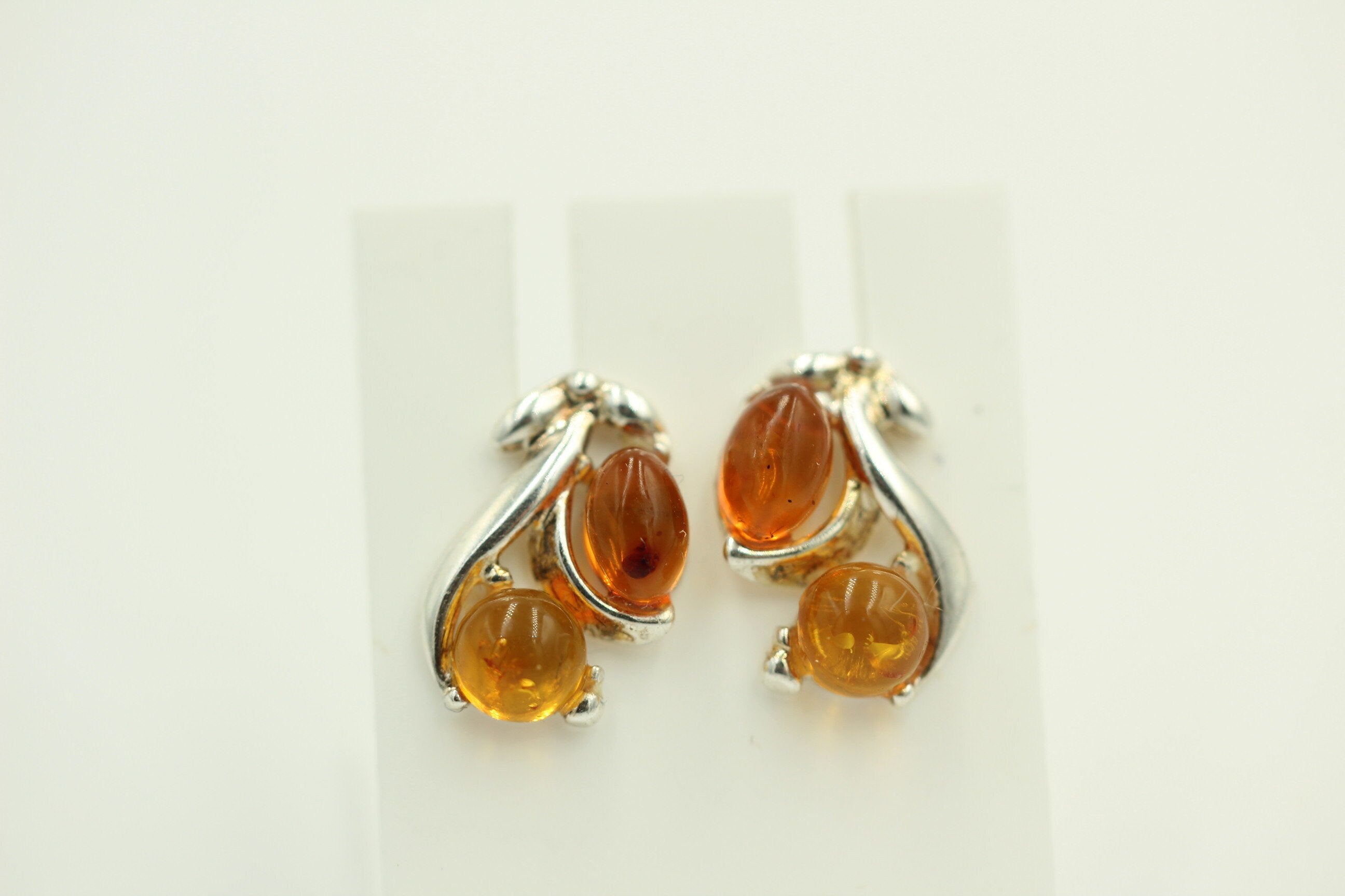 Edle Bernstein Ohrstecker 925 Silber Bernstein aus Litauen Ohrring Ohrschmuck
