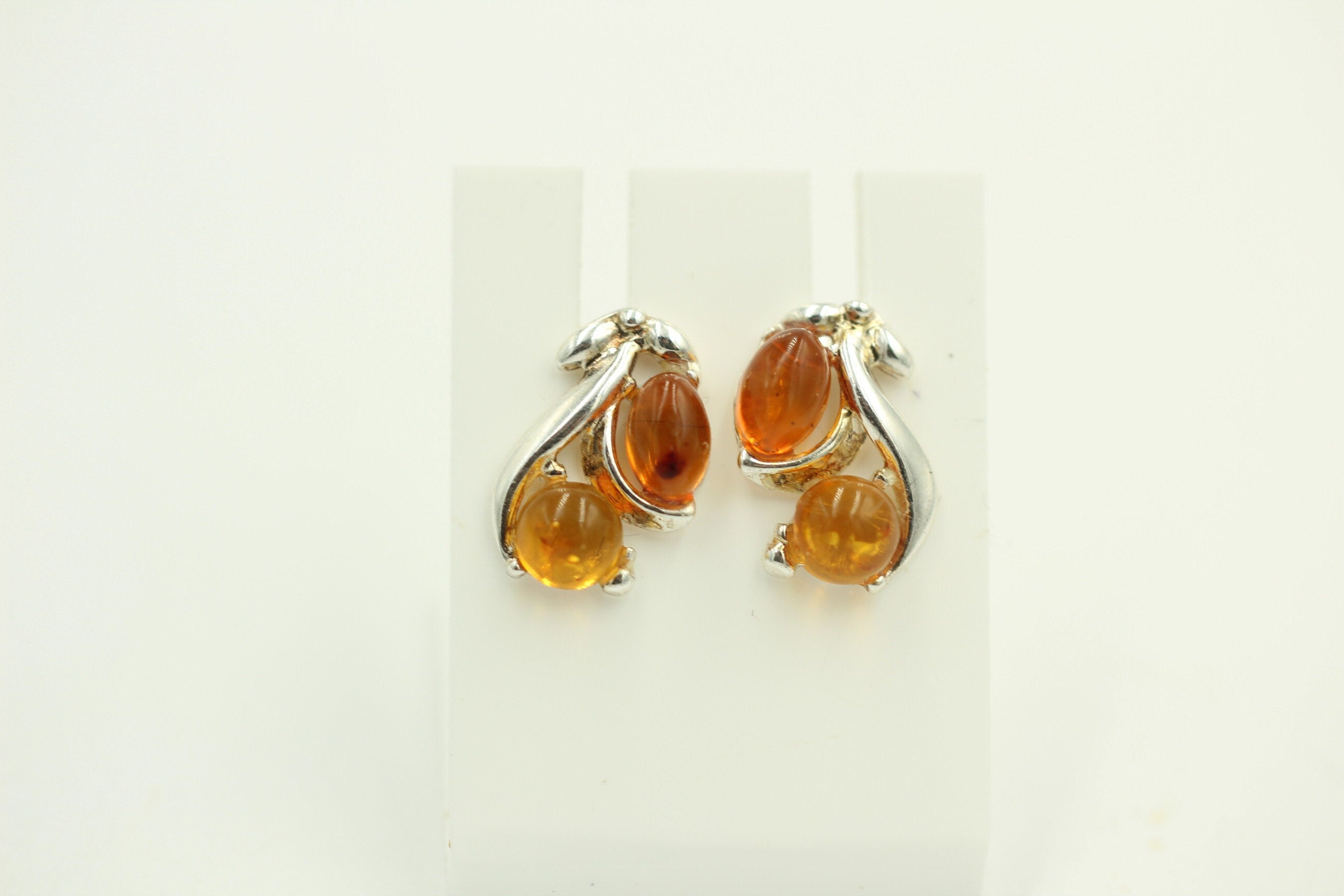 Edle Bernstein Ohrstecker 925 Silber Bernstein aus Litauen Ohrring Ohrschmuck