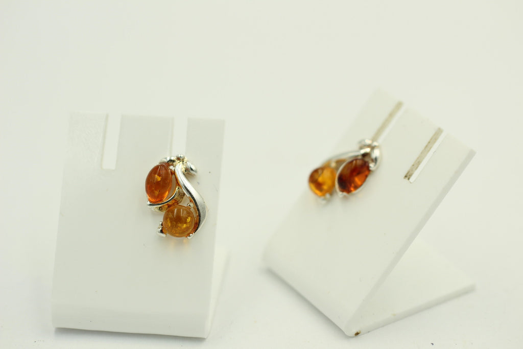 Edle Bernstein Ohrstecker 925 Silber Bernstein aus Litauen Ohrring Ohrschmuck
