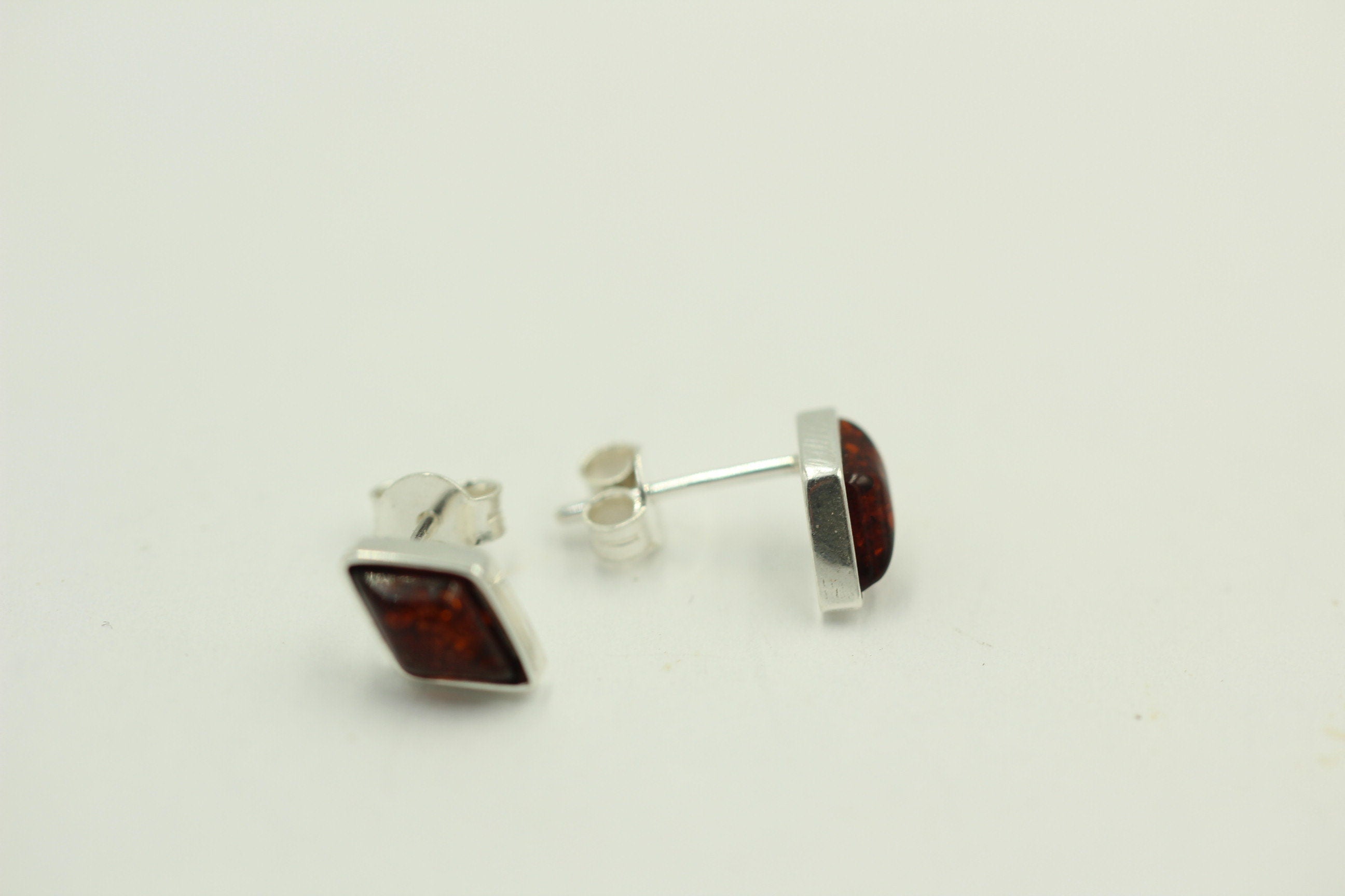 Bernstein Ohrstecker 925 Sterling Silber Bernsteinschmuck Top Edel Unisex