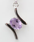 Edler 0,72 Carat pinker Amethyst Anhänger 925 Silber  pinkfarbener Amethyst