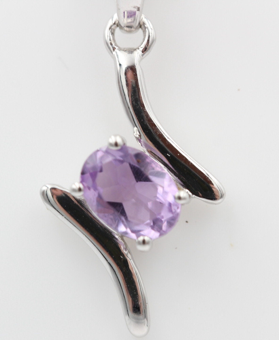Edler 0,72 Carat pinker Amethyst Anhänger 925 Silber  pinkfarbener Amethyst