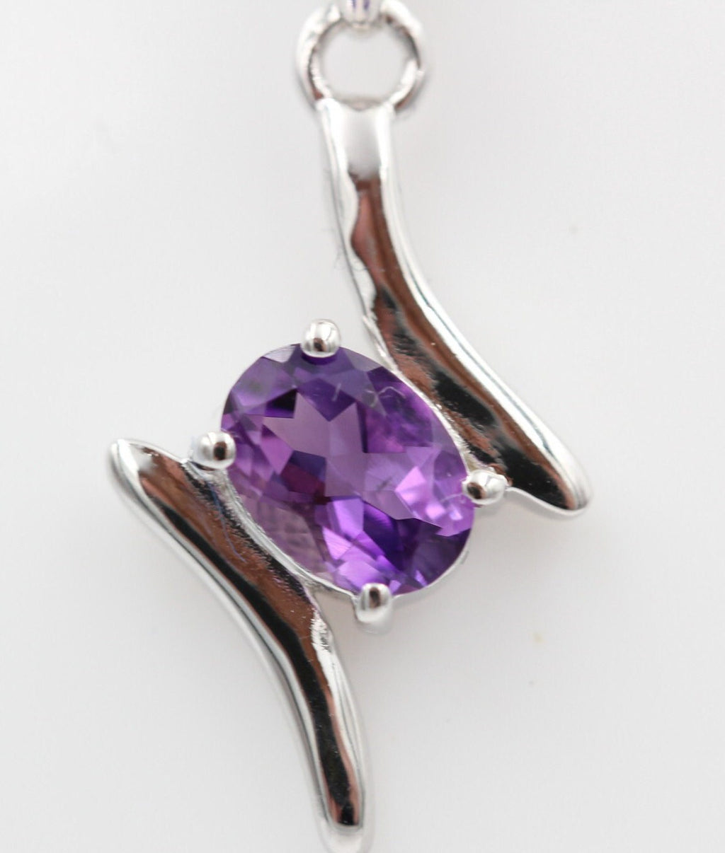 0,72 Carat brasilianischer Amethyst Anhänger 925  Silber  Brasilien
