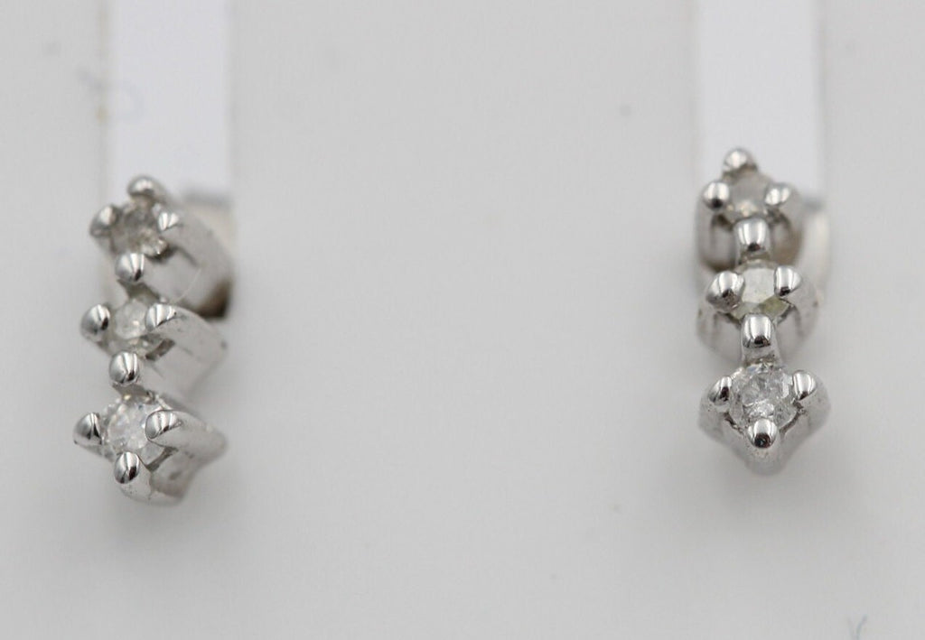 Edle 0,05 Carat Diamant Ohrstecker 925 Silber Diamantohrstecker Reinheit I2 - I3