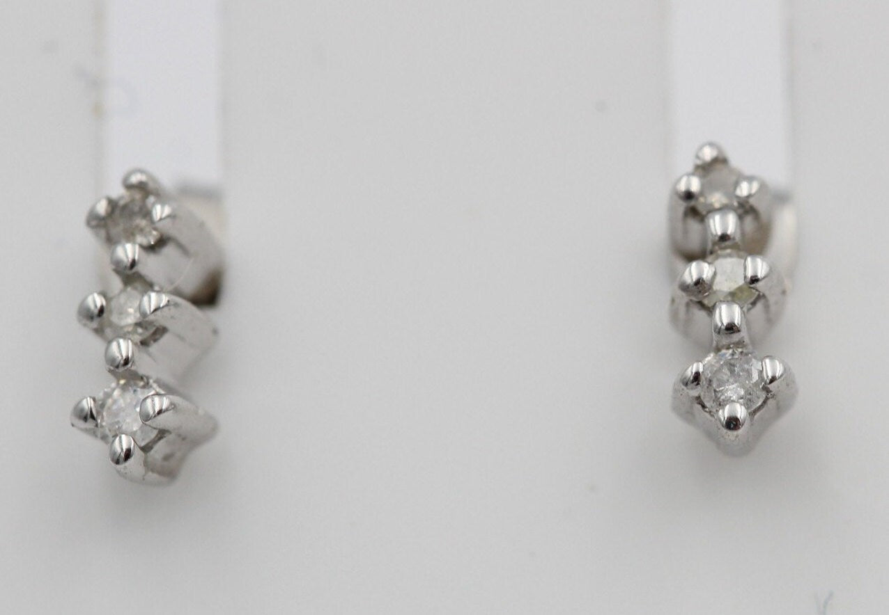 Edle 0,05 Carat Diamant Ohrstecker 925 Silber Diamantohrstecker Reinheit I2 - I3